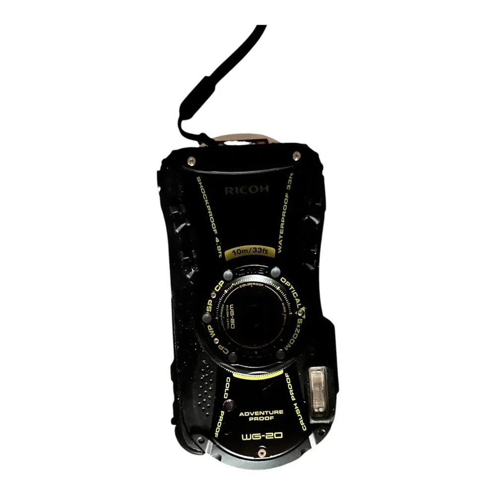 Ricoh WG-20 Waterproof Digital Camera Black 14MP 5x Optical Zoom Rugged Boxed‎
